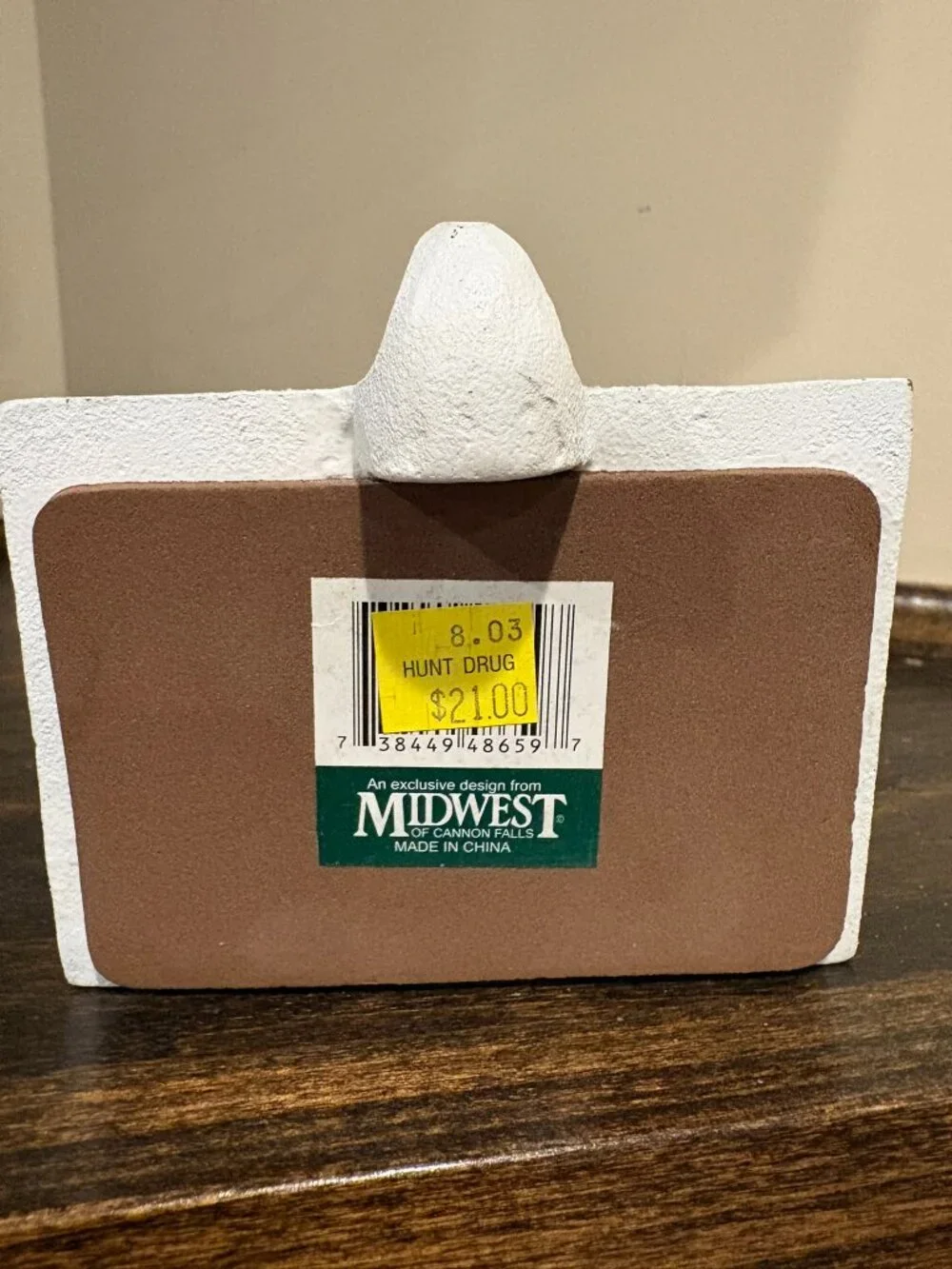 Midwest of Cannon Falls, Cute soft snowman on a cast iron stocking holder base